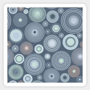 concentric circles | greyblue Sticker